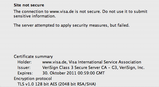 "Site is not Secure" Banner on a Website