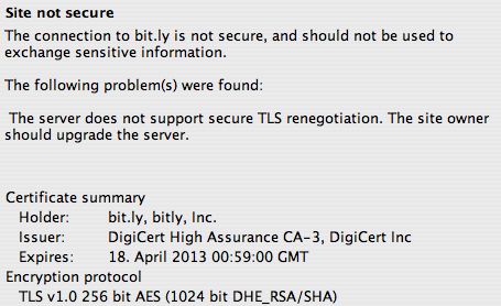 "Site is not Secure" Banner on a Website